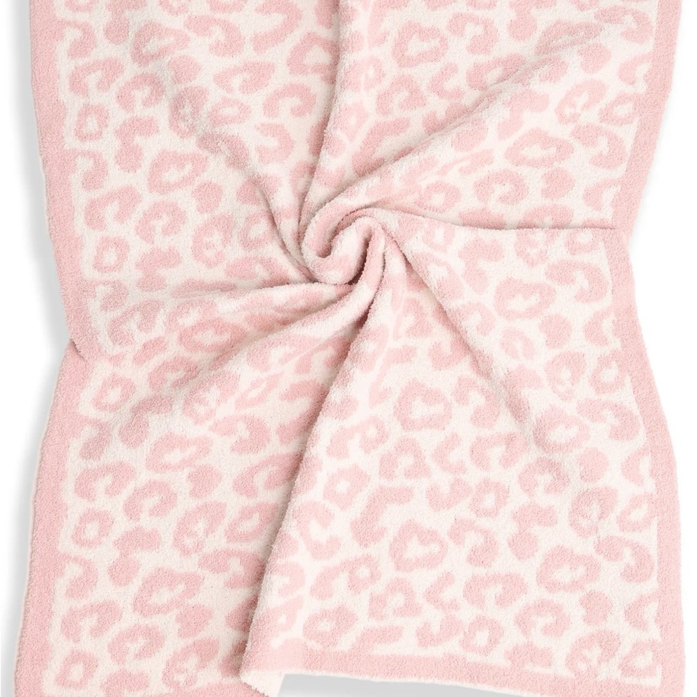 Pink Leopard Print Blanket